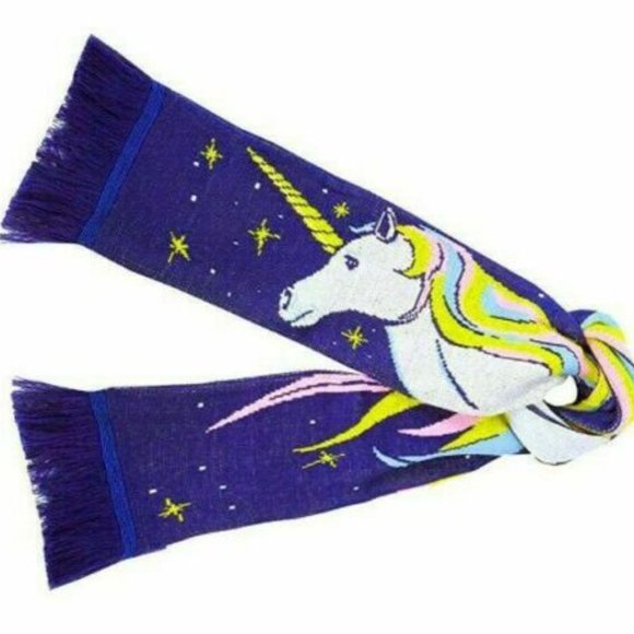 Lot of 2 Unicorn Scarf Adult Teen Winter Extra Long Scarf Fantasy Mystical - Picture 3 of 3
